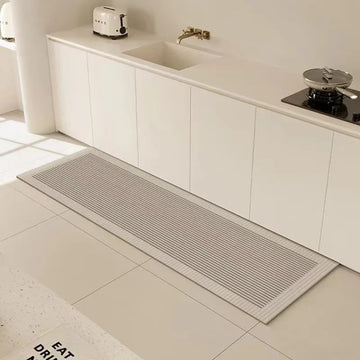 Tapete Antiderrapante à Prova D'Água | Estilo Minimalista para Cozinha, Banheiro e Entrada